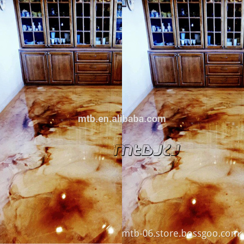 Clear epoxy resin coating for 3D flooring/floor art